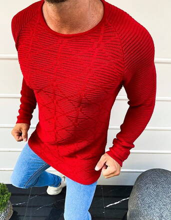 Červený pánsky sveter WX1599