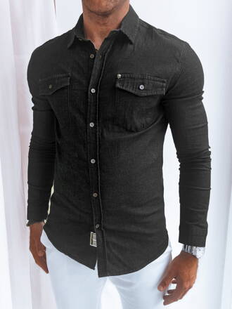 Čierna džínsová košeľa DSTREET DX2381