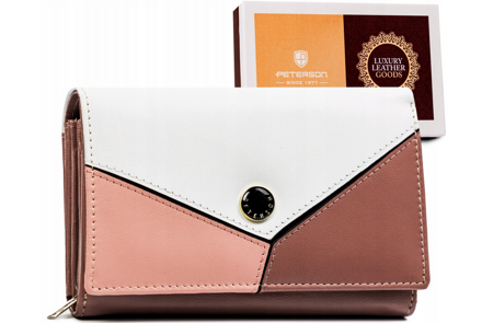Stredná dámska peňaženka vyrobená z prírodnej kože— Peterson