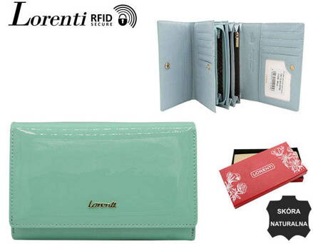 Lakovaná dámska peňaženka na karty s RFID ochranou — Lorenti
