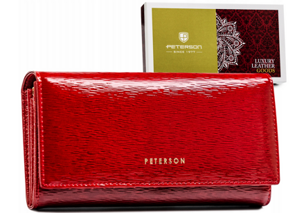 Dámska peňaženka vyrobená z lakovanej kože — Peterson
