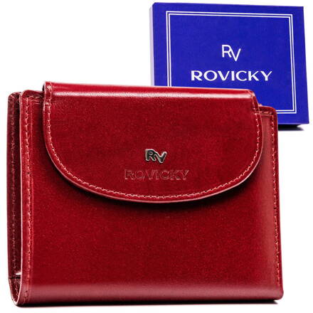 Klasická dámska kožená peňaženka na patentku - Rovicky