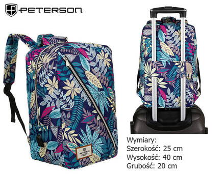 Nepremokavý polyesterový cestovný batoh - Peterson