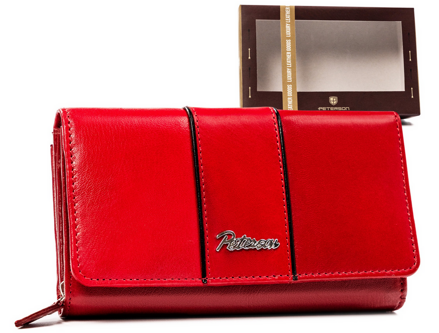 Červená dámska peňaženka