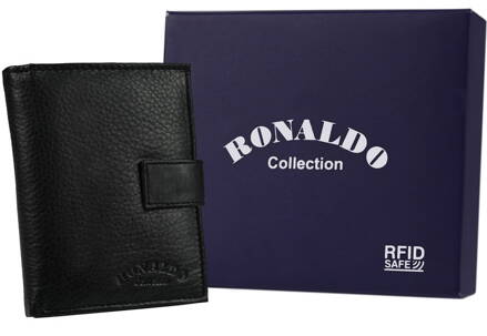 Pánska kožená peňaženka na zips s úložným priestorom na zips - Ronaldo