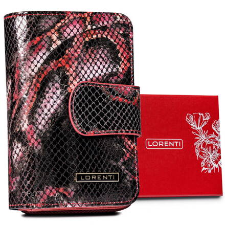 Kožená peňaženka na karty s hadím vzorom— Lorenti