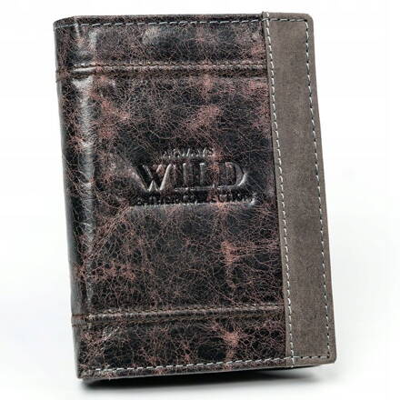 Vertikálna peňaženka na zips, prírodná koža - Always Wild