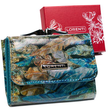 Dámska kožená kabelka s farebnou potlačou — Lorenti