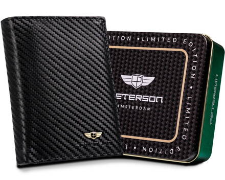 Pánska kožená peňaženka s rebrovanou úpravou - Peterson