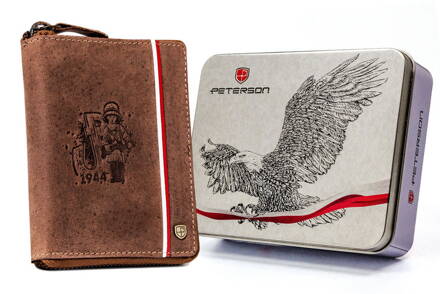 Priestranná, kožená pánska peňaženka s RFID systémom - Peterson