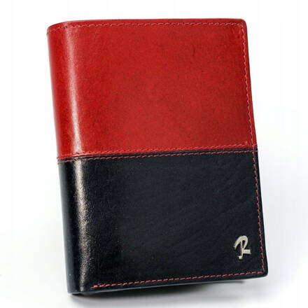 Vertikálna pánska kožená peňaženka z dvojfarebnej RFID prírodnej kože - Rovicky