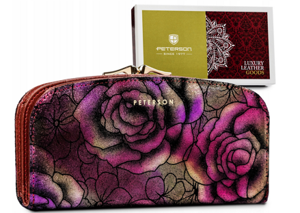 Trendová dámska peňaženka so vzorom kvetín — Peterson
