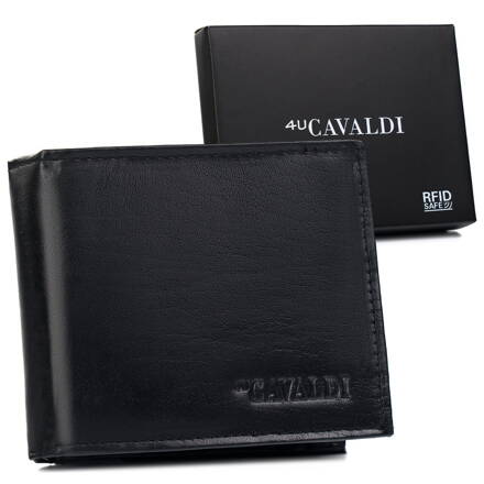 Pánska kožená peňaženka s vreckom na zadnej strane - Cavaldi