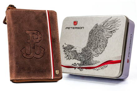 Veľká pánska kožená peňaženka s RFID systémom - Peterson