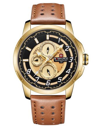 Pánske hodinky NAVIFORCE - NF9142 (zn087c) gold/br.