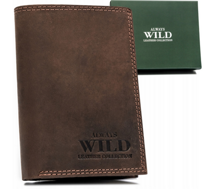Pánska kožená peňaženka vo vertikálnej orientácii - Always Wild