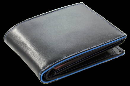 Černomodrá pánská kožená peněženka 513-8142-60/91