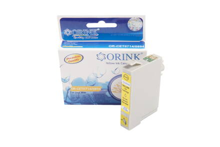 Epson kompatibilná atramentová náplň C13T07144012 / C13T08944011, 13,5ml (Orink box), žltá