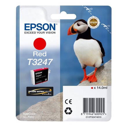 Epson originál ink C13T32474010, red, 14ml, Epson SureColor SC-P400, farebná