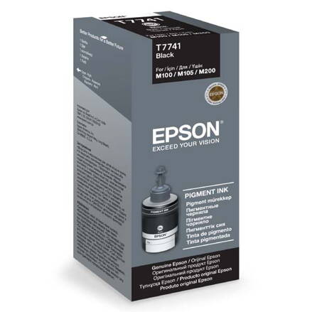 Epson originál ink C13T77414A, black, 140ml, Epson WorkForce M100, M105, M200, čierna