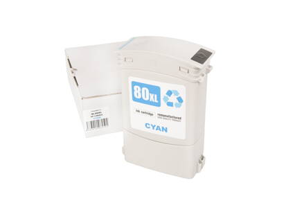 HP renovovaná atramentová náplň C4846A, no.80, 350ml (BULK), azurová