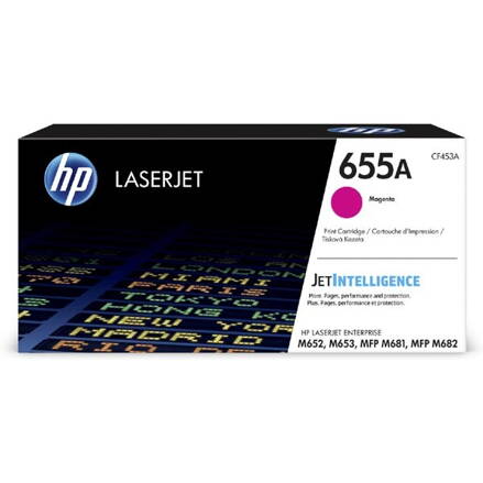 HP originál toner CF453A, magenta, 10500str., HP 655A, HP Color LaserJet Enterprise M652dn,M652n,M653dh,M653, O, purpurová