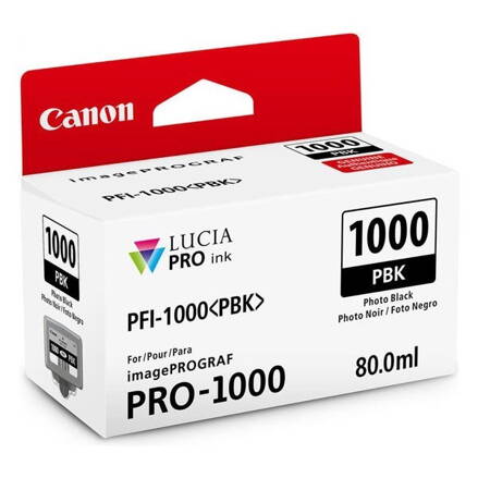 Canon originál ink 0546C001, photo black, 2205str., 80ml, PFI-1000PBK, Canon imagePROGRAF PRO-1000, photo black