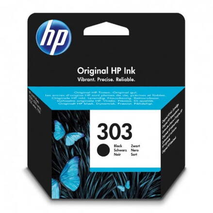 HP originál ink T6N02AE, HP 303, black, 200str., HP ENVY Photo 6230, 7130, 7134, 7830, čierna
