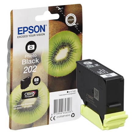 Epson originál ink 13T02F14010, 202, photo black, 400 (foto)str., 1x4.1ml, Epson XP-6000, XP-6005, photo black