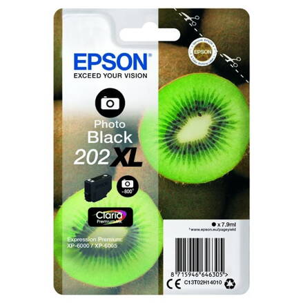 Epson originál ink C13T02H14010, 202 XL, photo black, 7.9ml, Epson XP-6000, XP-6005, photo black