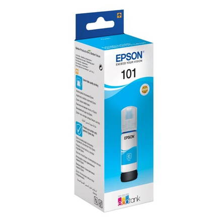 Epson originál ink C13T03V24A, 101, cyan, 70ml, Epson EcoTank L6160,L6170,L6190,L4150,L4160, azurová