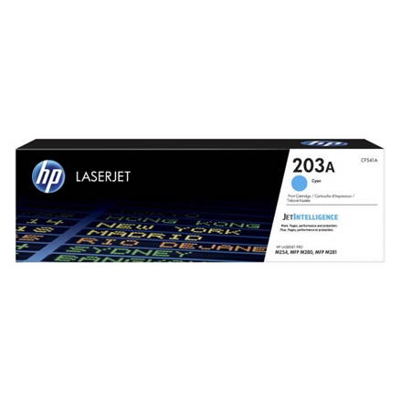 HP originál toner CF541A, cyan, 1300str., HP 203A, HP Color LaserJet Pro M254, M280, M281, O, azurová