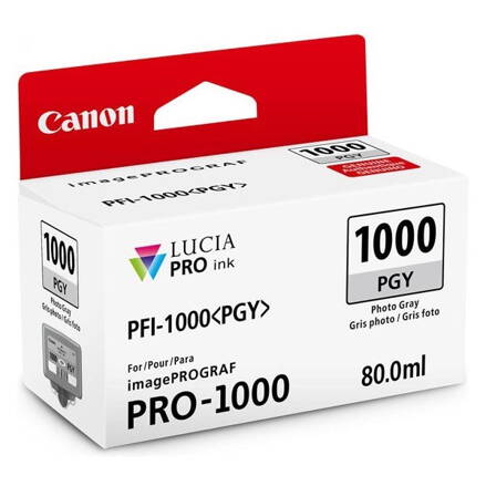 Canon originál ink 0553C001, photo grey, 3165str., 80ml, PFI-1000PGY, Canon imagePROGRAF PRO-1000, photo gray