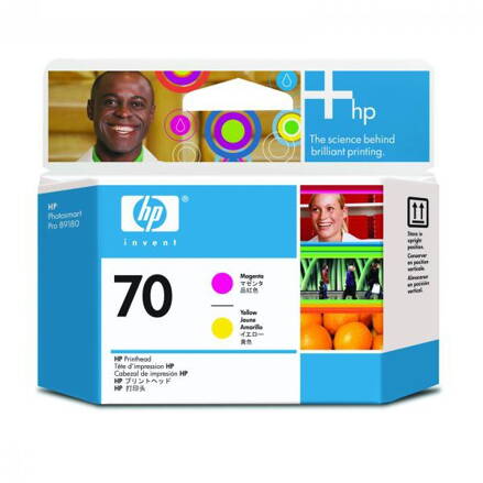 HP originál tlačová hlava C9406A, HP 70, magenta/yellow, HP Photosmart Pro B9180, Designjet Z2100, Z3100, purpurová