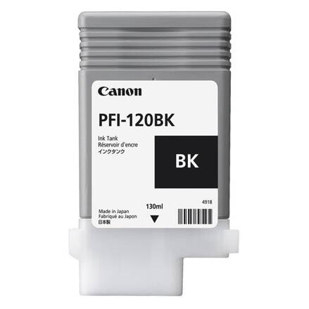 Canon originál ink PFI120BK, black, 130ml, 2885C001, Canon TM-200, 205, 300, 305, čierna