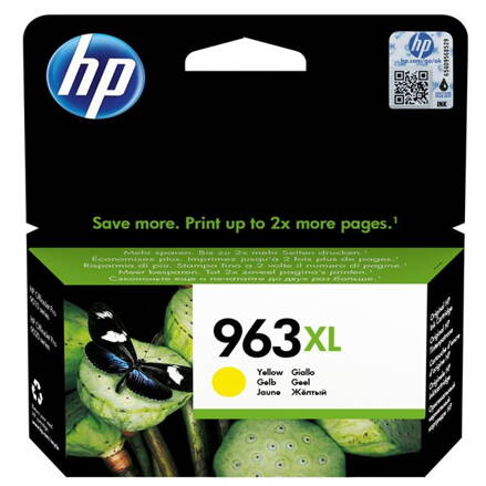 HP originál ink 3JA29AE, HP 963XL, yellow, 1600str., 22.92ml, high capacity, HP Officejet Pro 9012, 9014, 9015, 9016, 9019/P, žltá
