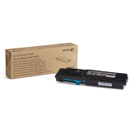 Xerox originál toner 106R02229, cyan, 6000str., určené pre Z Európu, high capacity, Xerox Phaser 6600 DN, WorkCentre 6605 DN, 6605, azurová