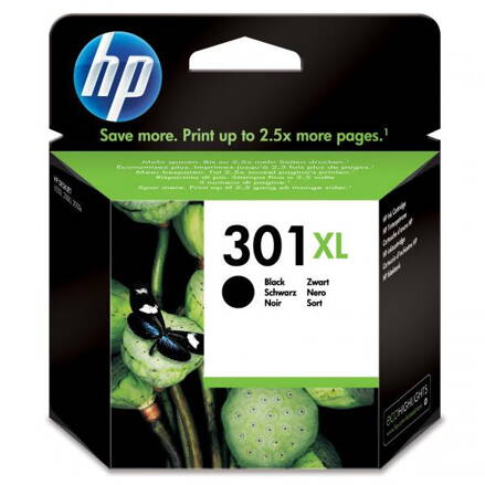 HP originál ink CH563EE, HP 301XL, black, 480str., HP HP Deskjet 1000, 1050, 2050, 3000, 3050, čierna