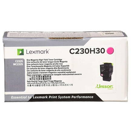 Lexmark originál toner C230H30, magenta, 2300str., high capacity, Lexmark C2325dw,MC2325adw, O, purpurová