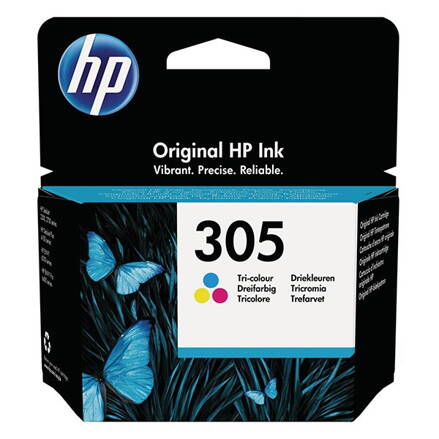 HP originál ink 3YM60AE, Tri-colour, 100str., HP 305, HP DeskJet 2300, 2710, 2720, Plus 4100, farebná