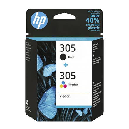 HP originál ink 6ZD17AE#301, HP 305, blister, HP 2-pack DeskJet 2300, DeskJet 2710, DeskJet 2720, DeskJet