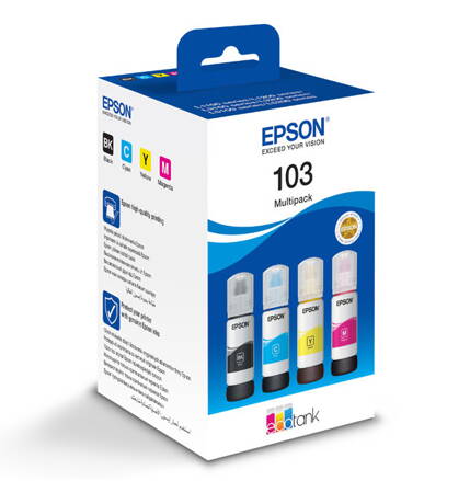 Epson originál ink C13T00S64A, 103, T00S64A, CMYK, Epson EcoTank L3151, L3150, L3111, L3110