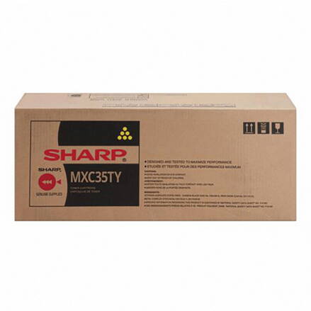 Sharp originál toner MX-C35TY, yellow, 6000str., Sharp MX-C357F, MX-C407P, O, žltá