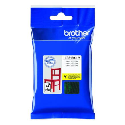 Brother originál ink LC-3619XLY, yellow, 1500str., Brother MFCJ2330, 3530, 3930, žltá