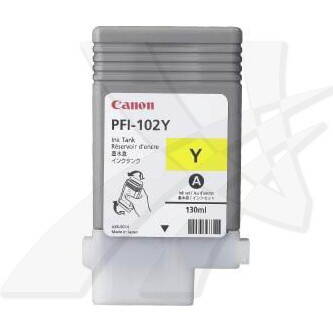 Canon originál ink PFI102Y, yellow, 130ml, 0898B001, Canon iPF-500, 600, 700, 765, žltá