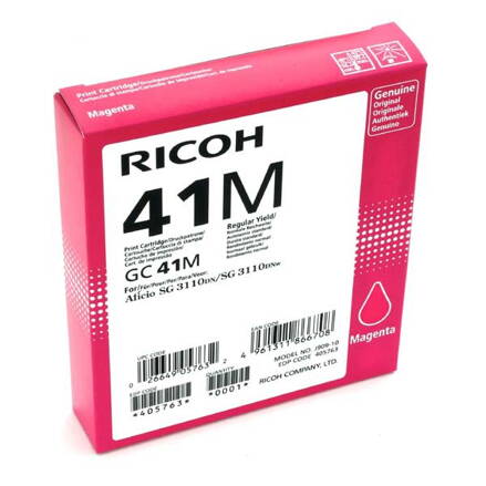 Ricoh originál gélová náplň 405763, magenta, 2200str., GC41HM, Ricoh AFICIO SG 3100, SG 3110DN, 3110DNW, purpurová