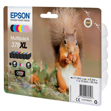 Epson originál ink C13T37984010, color, 1x11.2ml, 3x9.3ml, 2x10.3ml, Epson Expression Photo XP-8500, XP-8505, farebná