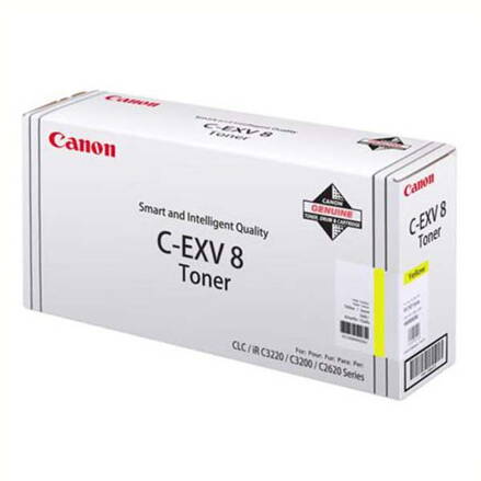 Canon originál toner CEXV8, yellow, 25000str., 7626A002, Canon iR-C, CLC-3200, 2620N, O, žltá