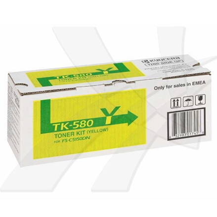 Kyocera originál toner TK580Y, yellow, 2800str., 1T02KTANL0, Kyocera FS- C5150DN, O, žltá