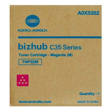 Konica Minolta originál toner A0X5352, magenta, 6000str., TNP22M, Konica Minolta Bizhub C35, P, O, purpurová